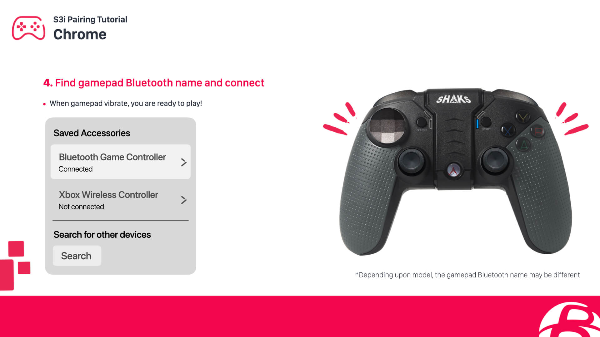 SHAKS S3b Mobile Game Controller per Android, Windows, macOS, iOS, X